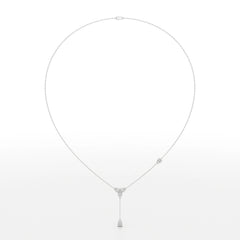 1 CT Drop Necklace with Pear Cut Lab Diamonds
