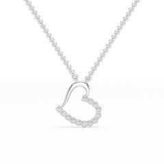 0.46 CT Round Cut Lab Diamond Chain Pendant
