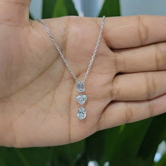 2.1 CT Multi Shape Lab Grown Diamond Chain Pendant (Ready for Delivery) Jama Jewels