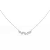 0.45 CT Baguette & Round Cut Diamond Chain Pendant