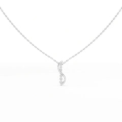 0.15 CT Round Cut Lab Diamond Swirl Chain Pendant Jama Jewels