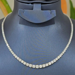 8.85 CT Round Cut Diamond Tennis Necklace (Ready for Delivery) Jama Jewels