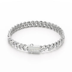 2.62 CT Round Cut Men's Cuban Bracelet