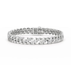2.62 CT Round Cut Men's Cuban Bracelet