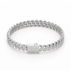 4.66 CT Round Cut Men's Cuban Bracelet