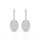 1.70 CT Round Cut Diamond Hoop Earring