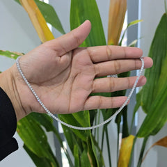 8.10 CT Round Cut Lab Diamond Tennis Necklace (Ready for Delivery)