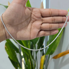 6.60 CT Round Cut Lab Diamond Tennis Necklace (Ready for Delivery)