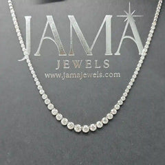 5.40 CT Graduated Diamond Tennis Necklace (Ready for Delivery)