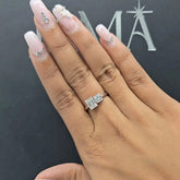 1.30 CT Round & Pear Cut Diamond Two Stone Ring (Ready for Delivery) Jama Jewels