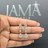 5.45 CT Pear & Round Cut Diamond Drop Earring (Ready for Delivery)