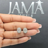 2.60 CT Halo Oval Cut Diamond Stud Earring (Ready for Delivery)