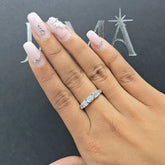 1.30 CT Muli Shape Half Eternity Lab Diamond Ring (Ready for Delivery)