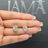 2.40 CT Three Stone Diamond Stud Earring (Ready for Delivery)