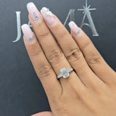 2.40 CT Lab Diamond Emerald & Taper Cut Three Stone Ring (Ready for Delivery)