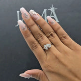 1.75 CT Marquise & Pear Cut Diamond Two Stone Ring (Ready for Delivery)