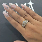 4.80 CT Round Cut Lab Diamond Stack Ring (Ready for Delivery)