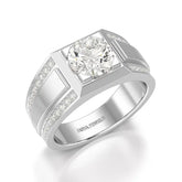2.42 CT Round Shape Lab Diamond Men's Ring