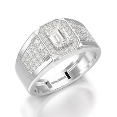 1.72 CT Round Shape Lab Diamond Men's Ring