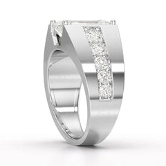 6 CT Emerald Cut Lab Diamond Men's Ring Jama Jewels