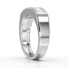 1.4 CT Princess Cut Lab Diamond Men's Ring