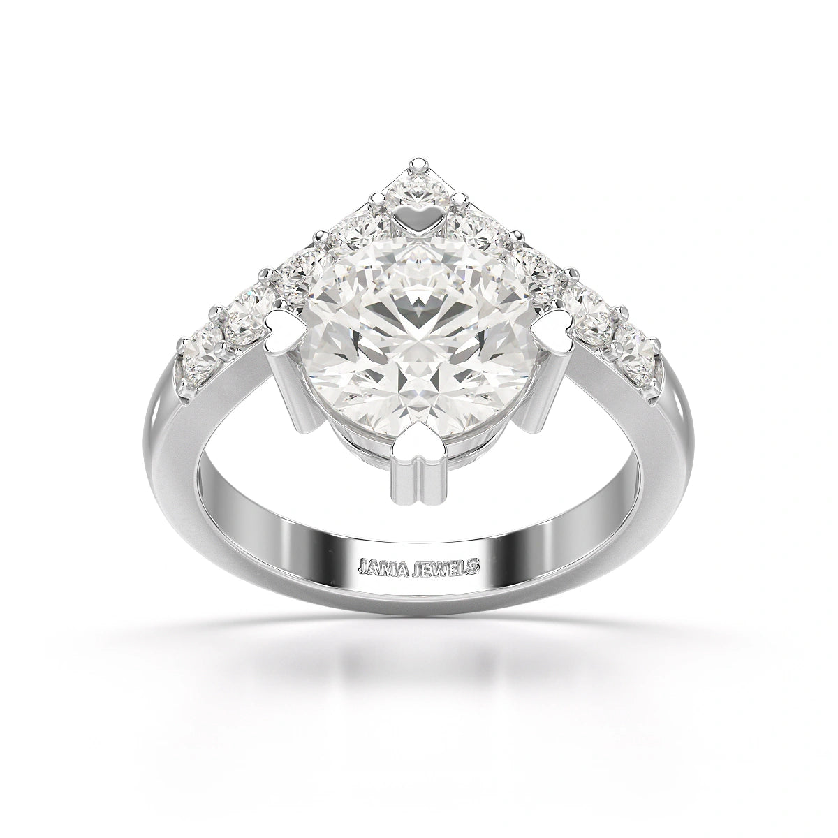 3.02 CT Round Cut Classic Lab Diamond Ring
