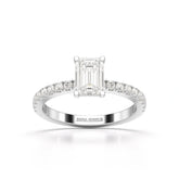 1 CT Classic Emerald Cut Lab Diamond Ring