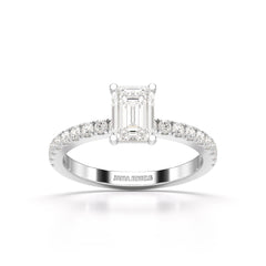 1 CT Classic Emerald Cut Lab Diamond Ring