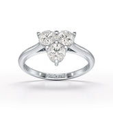 3 Stone Triangle Cut 1.03 CT Lab Diamond Engagement Ring - Jama Jewels