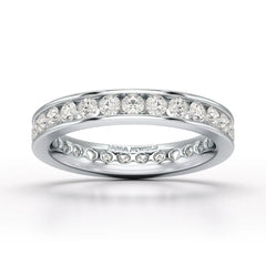 Simple Wedding Band 1.26 CT Lab Diamond Ring - Jama Jewels