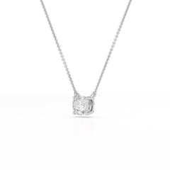 1 CT Cushion Solitaire Lab Grown Diamond Pendant