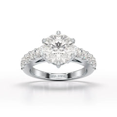 Lab Diamond 3.74 CT Round Cut Wedding Ring - Jama Jewels