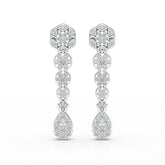 0.83 CT Lab Diamond Teardrop Dangle Earring