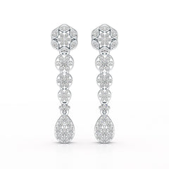 0.83 CT Lab Diamond Teardrop Dangle Earring