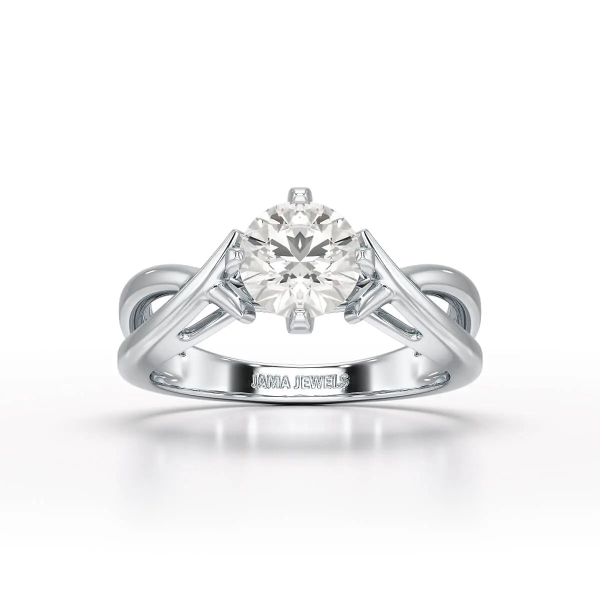 1 CT Solitaire Lab Diamond Engagement Ring - Jama Jewels