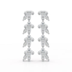 Marquise Cut 0.7 CT Lab Diamond Dangle Earring