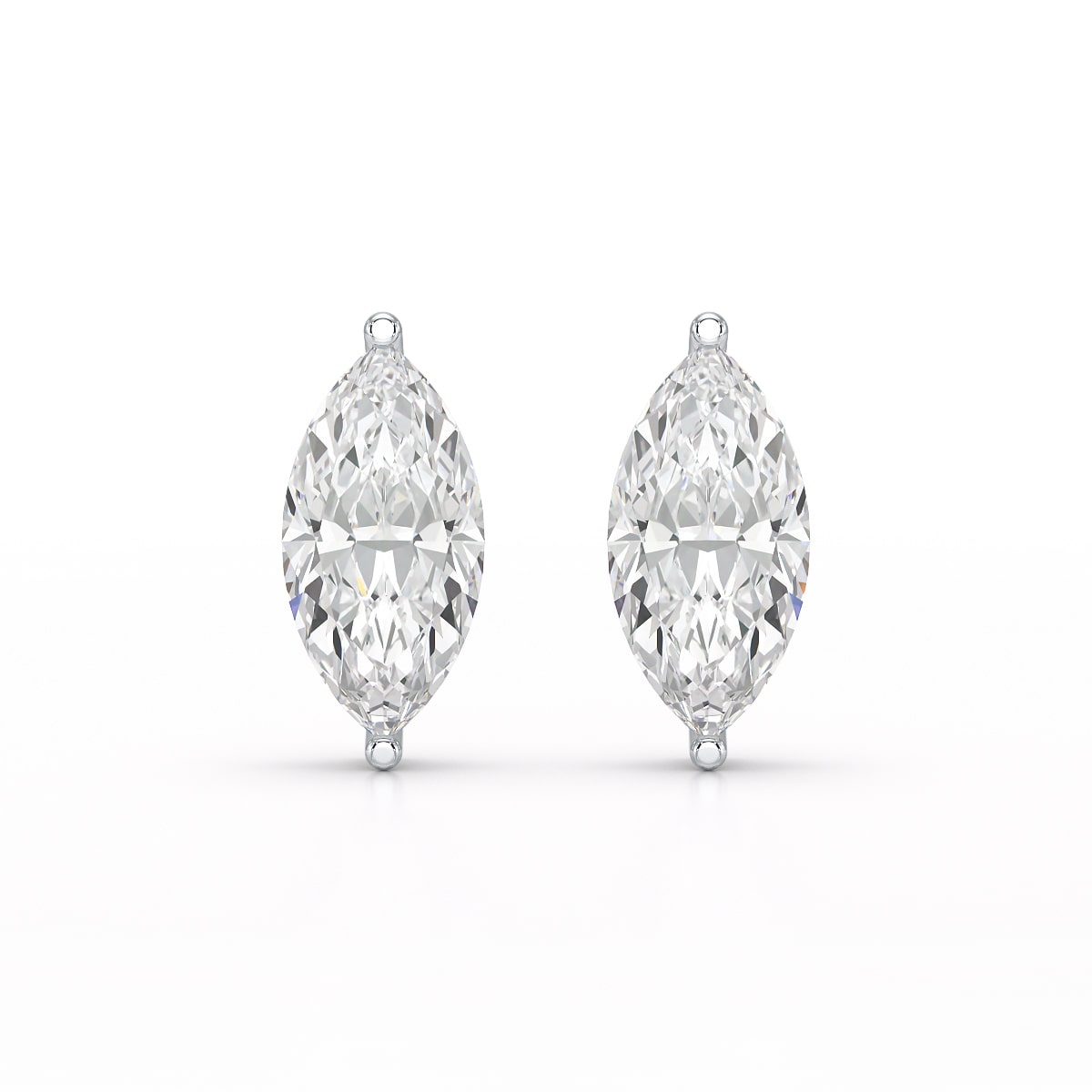 1 CT Marquise Stud Lab Diamond Earrings