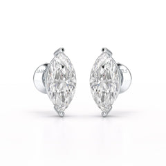1 CT Marquise Stud Lab Diamond Earrings