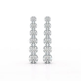 3 CT Lab Diamond Bridal Drop Dangle Earrings - Jama Jewels