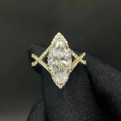 3.48 CT Marquise Cut Lab Diamond Ring (Ready for Delivery) Jama Jewels