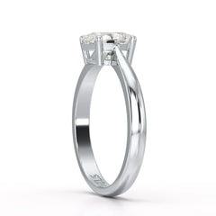 1 Ct Oval Cut Solitaire Lab Diamond Engagement Ring
