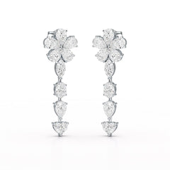 12.2 CT Pear Cut Lab Diamond Drop Earring