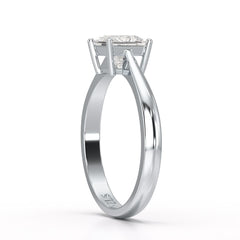 1 Ct Princess Cut Solitaire Lab Diamond Engagement Ring