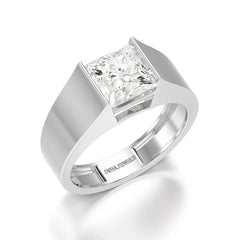 3 CT Princess Cut Lab Diamond Men's Ring