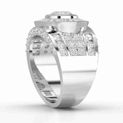 5.75 CT Round Shape Lab Diamond Men's Ring Jama Jewels