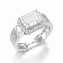 3.23 CT Emerald Cut Lab Diamond Men's Ring Jama Jewels