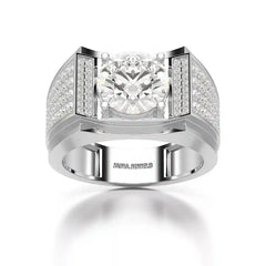 4 CT Round Cut Lab Diamond Men's Ring Jama Jewels
