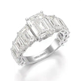 7.8 CT Emerald Shape Lab Diamond Ring Jama Jewels
