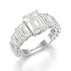 7.8 CT Emerald Shape Lab Diamond Ring