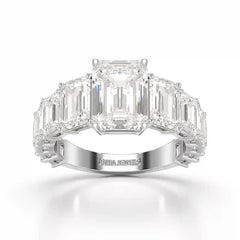 7.8 CT Emerald Shape Lab Diamond Ring